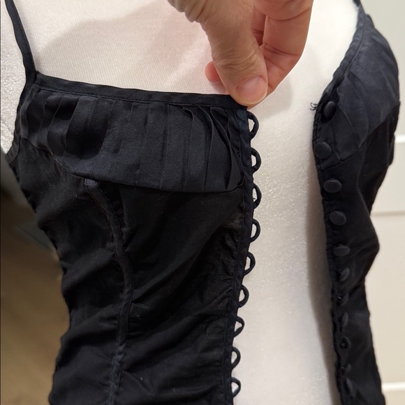 Elegant Black Button-Down Top - Picture 1 of 5